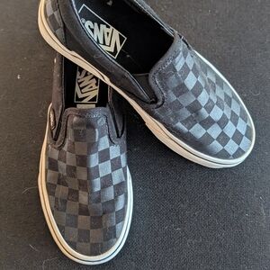 Vans Black Checkered Slip-On Shoes
